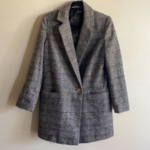 Zara • oversized houndstooth blazer
